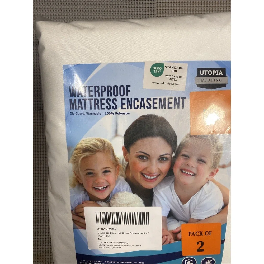 Utopia Waterproof Mattress Encasement Full Pack Of ‎ Two